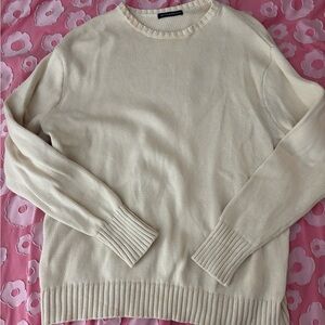 Brandy Melville Cream Crewneck Sweater